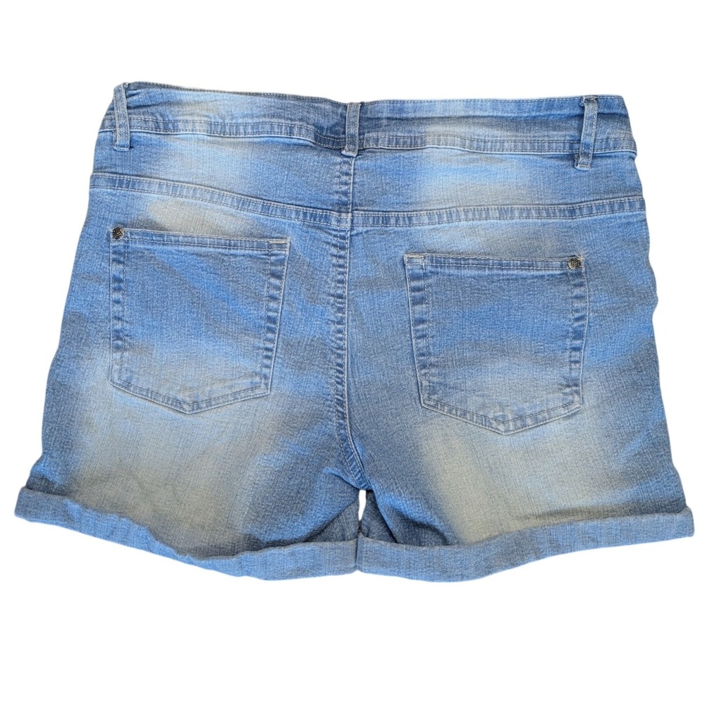Bluecrush Sz 7 Light Blue Cotton Blend Denim Jean Shorts - Picture 2 of 3